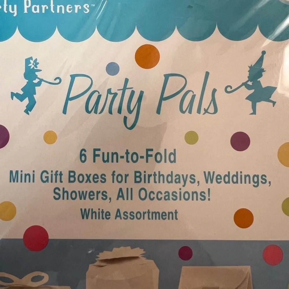 Party Partners Set of 6 Mini Foldable Gift Boxes